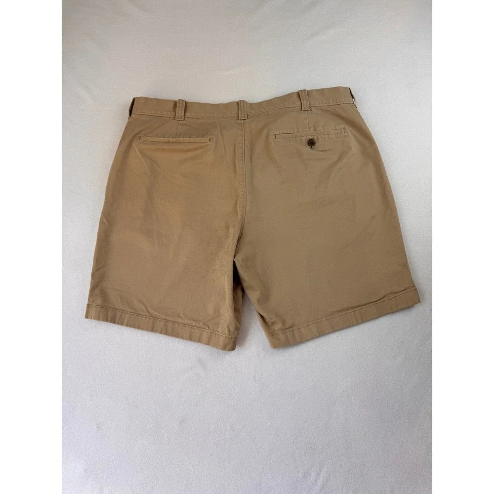 J.Crew Mercantile Men's Chino Shorts 38 Khaki Tan Flex Stretch Preppy Classic